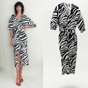 ZARA | Animal Print Long Dress